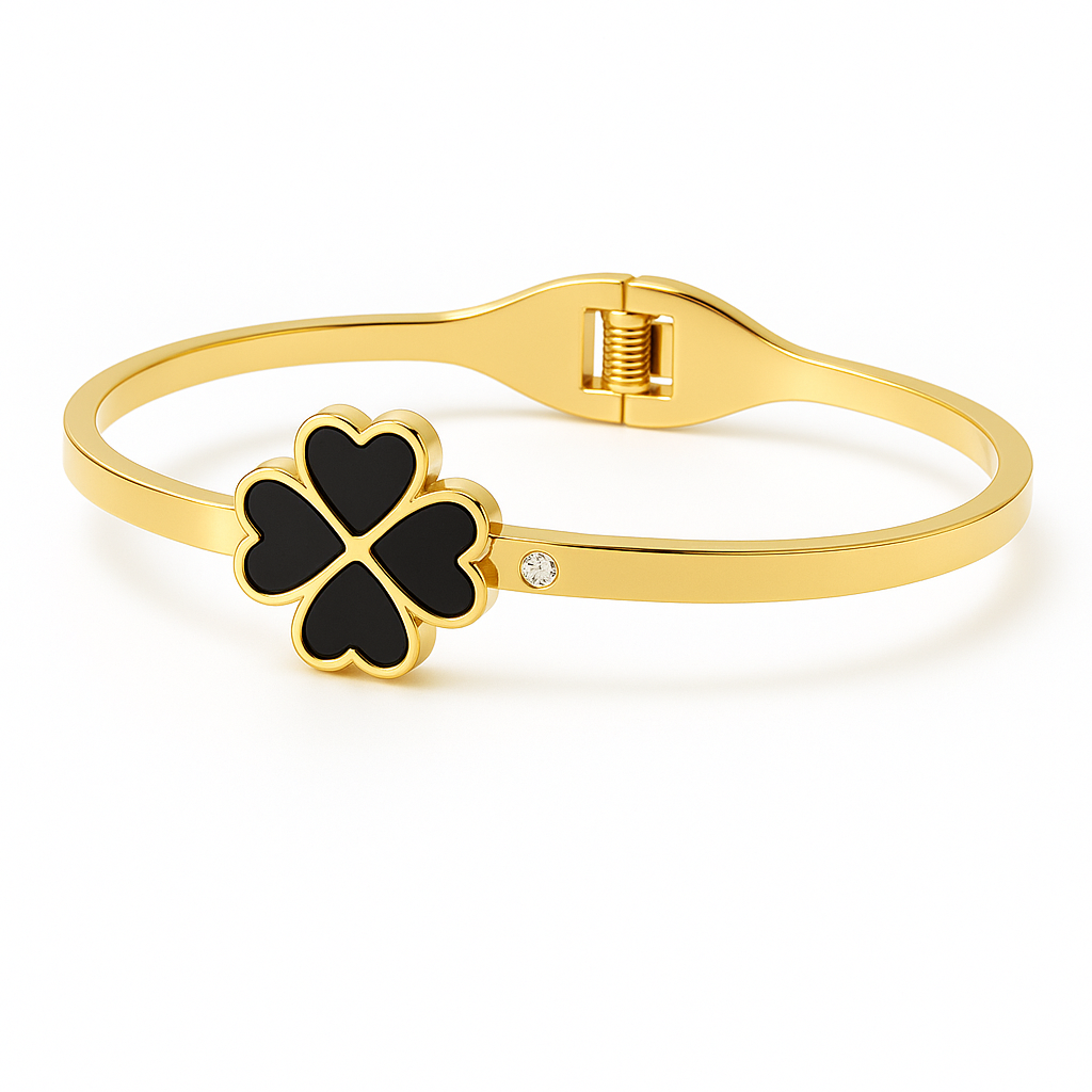 Midnight Luxe Clover Bracelet