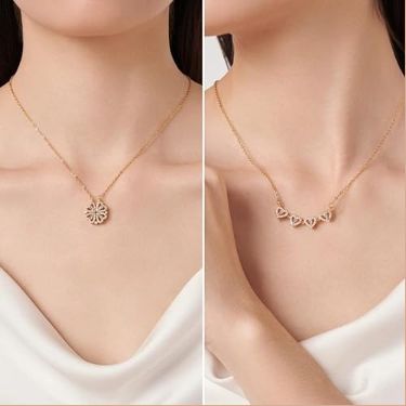 2-in-1 Clover Heart Magnetic Necklace