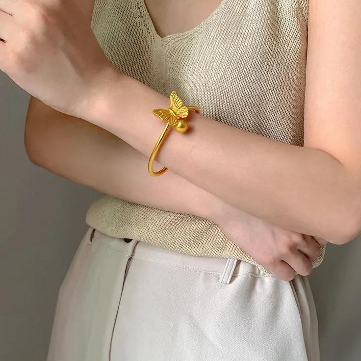 Golden Monarch Charm Bracelet