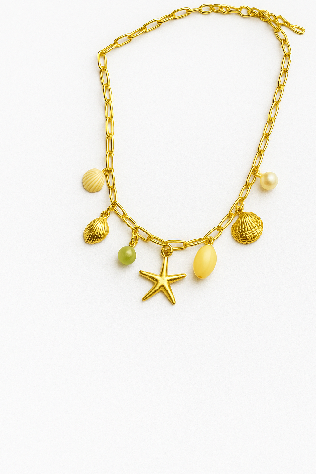 Starfish Sea Shell Pearl Necklace