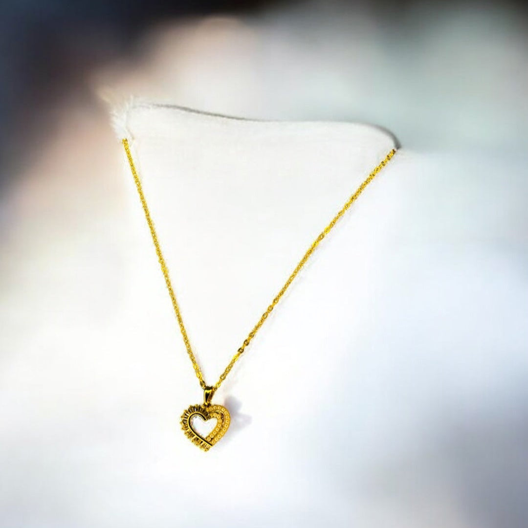 Golden Heart Shaped Necklace