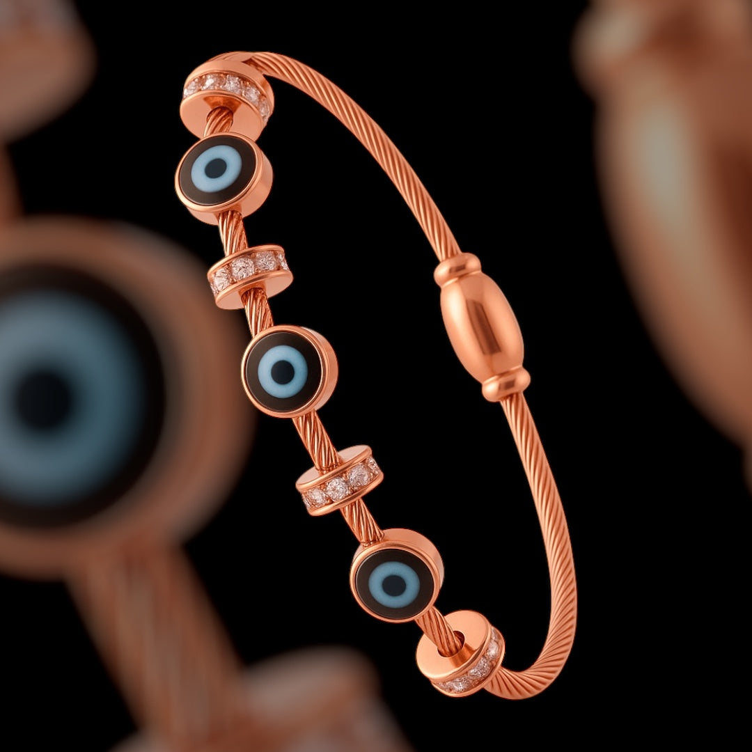 Evil Eye Rose Gold Bracelet
