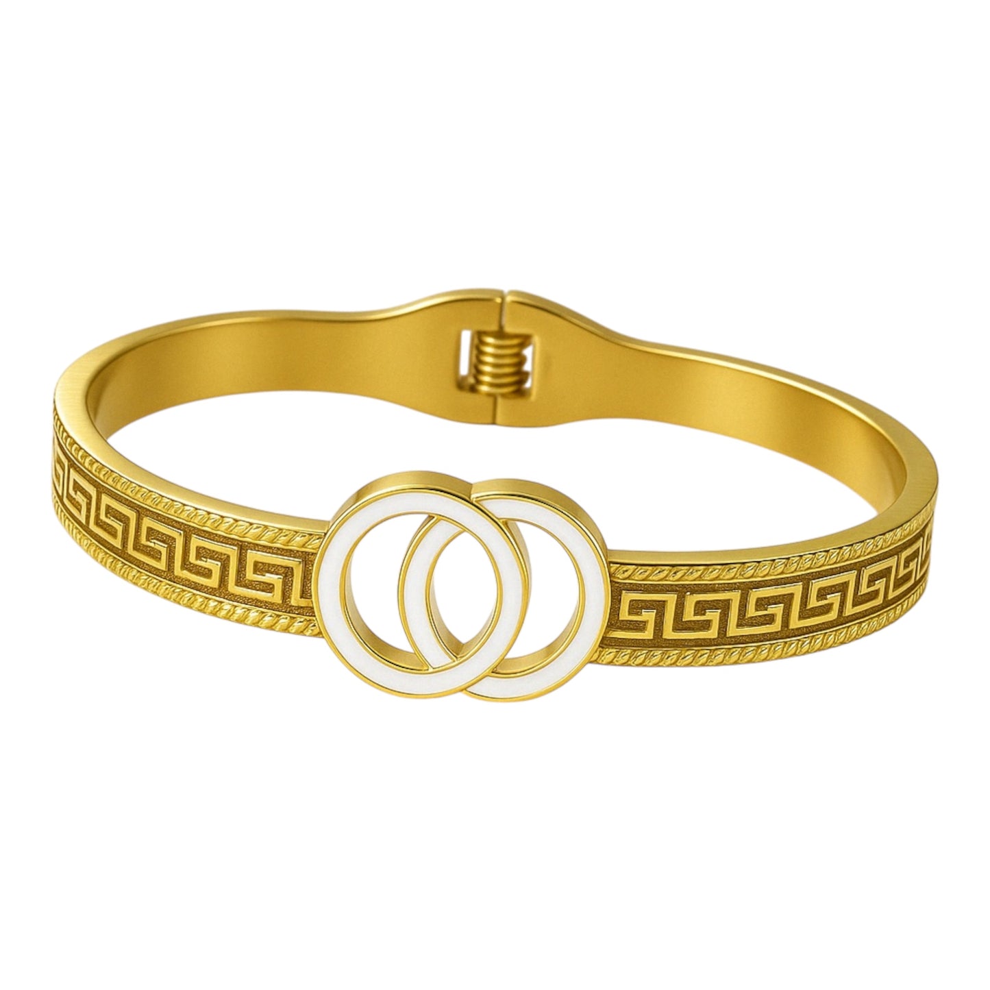 Designer Cuff Bracelet with Entwined Hoops