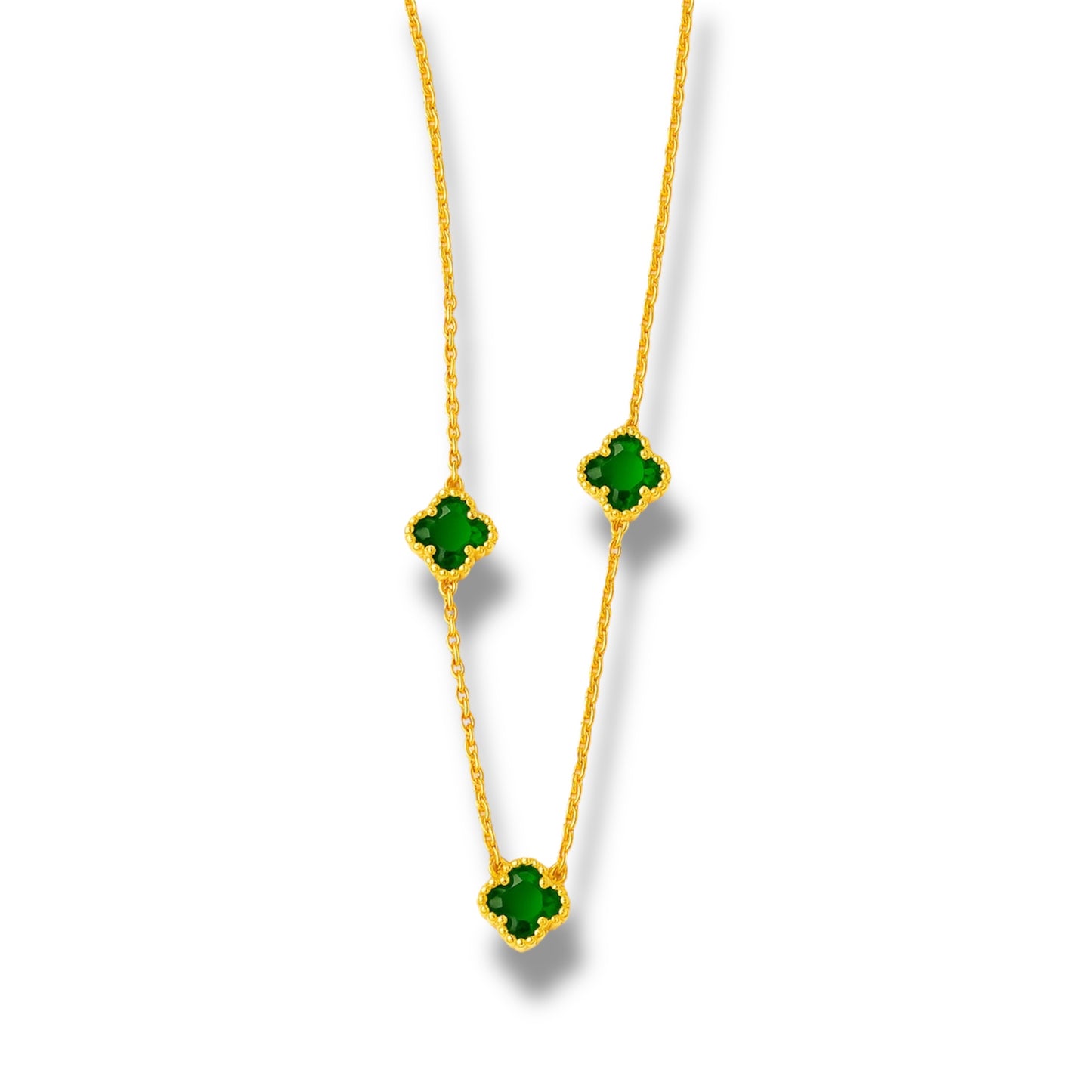 Green Clover Necklace