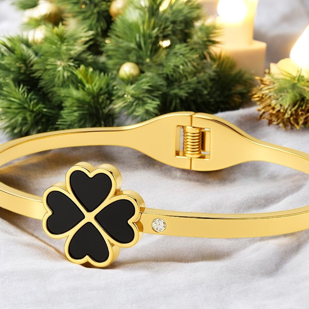 Midnight Luxe Clover Bracelet