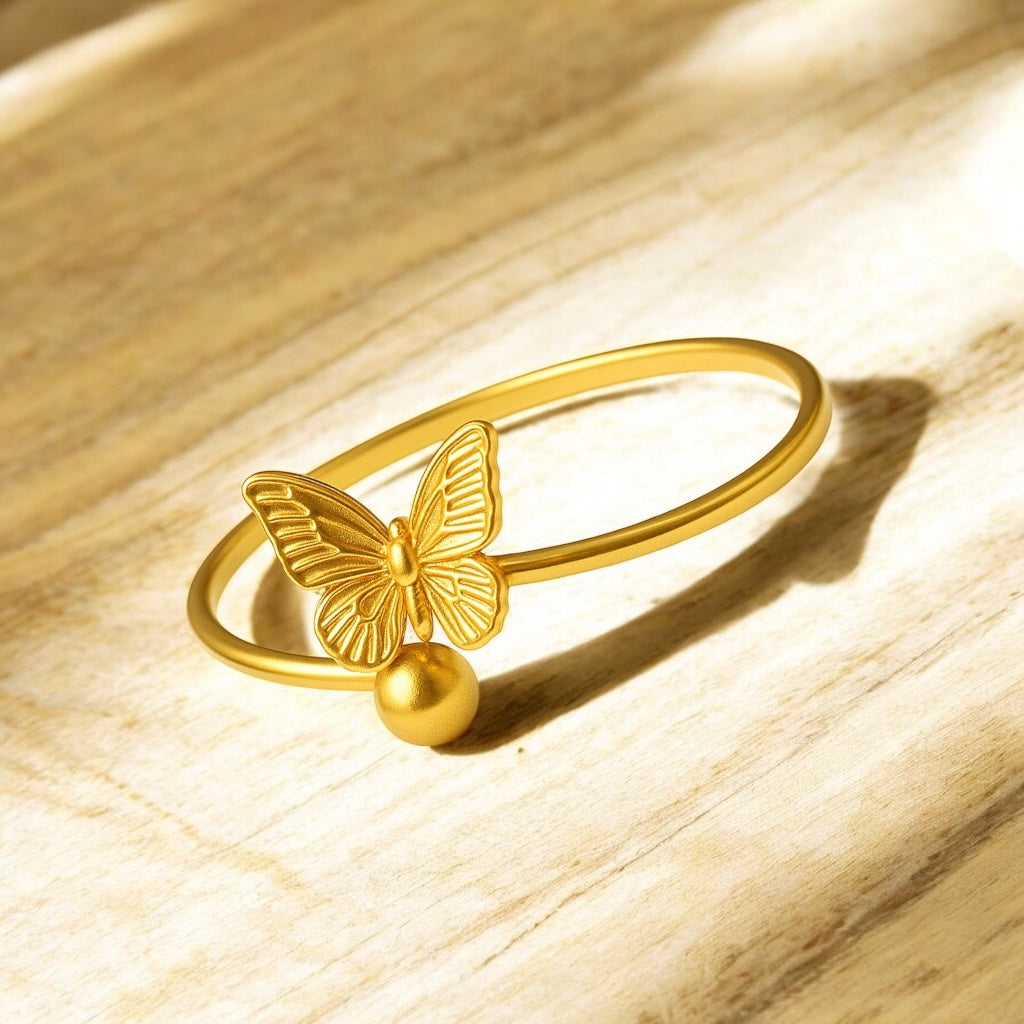 Golden Monarch Charm Bracelet