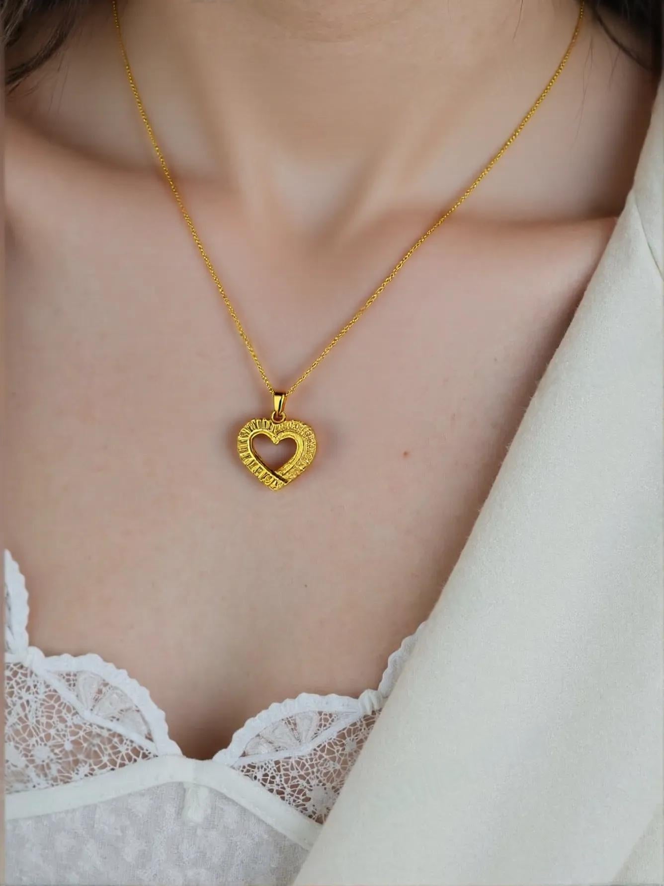 Golden Heart Shaped Necklace